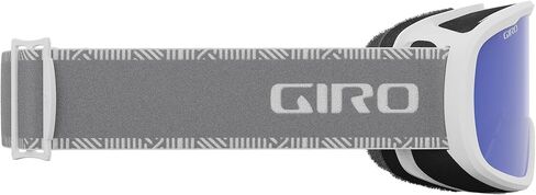 Giro Women's and Youth Moxie Ski and Snowboard Goggles - White/Grey Chute Strap with Grey Cobalt/Yellow Lenses in Saudi Arabia