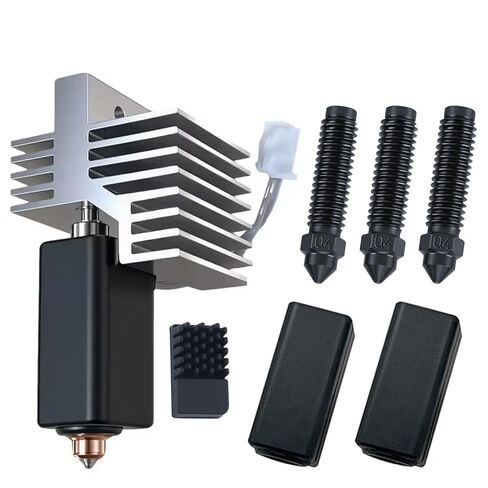 Upgrade Hardened Steel Hotend Kits for Anycubic Kobra S1/Combo/ACE Pro,Extra 0.2/0.4/0.6mm Nozzles,Heater Cartridge Thermistor and Silicone Sock,Support High Temp 450°C, Fast Print 600mm/s in Kuwait