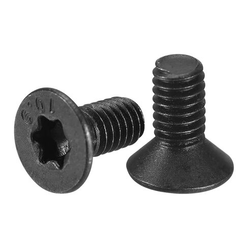 براغي ماكينة برأس توركس مسطحة M3-0.5 × 8 مم من uxcell، 20 قطعة من الفولاذ الكربوني 10.9 درجة مضادة للسرقة، لمسة نهائية من أكسيد الأسود، خيط كامل in Kuwait