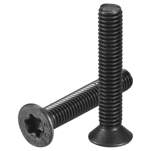 براغي ماكينة برأس توركس مسطحة M3-0.5 × 8 مم من uxcell، 20 قطعة من الفولاذ الكربوني 10.9 درجة مضادة للسرقة، لمسة نهائية من أكسيد الأسود، خيط كامل in Kuwait