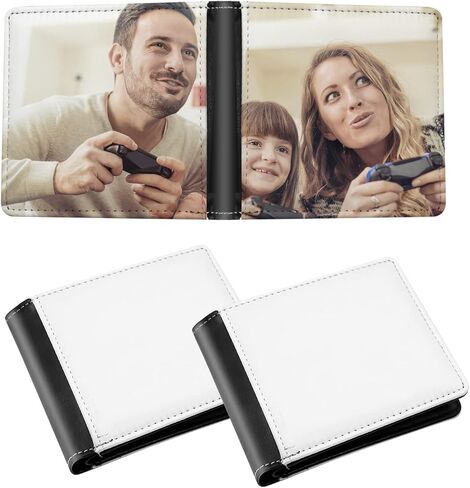 Vkinman 3pcs Sublimation Wallet Sublimation Heat Transfer Wallet DIY Pattern Purse Business Card Travel Wallet Small Wallet in Saudi Arabia