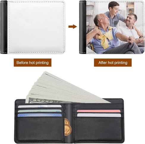 Vkinman 3pcs Sublimation Wallet Sublimation Heat Transfer Wallet DIY Pattern Purse Business Card Travel Wallet Small Wallet in Saudi Arabia