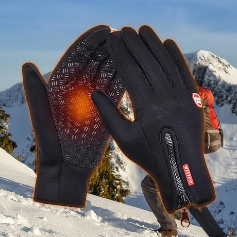 Winter Touch Screen Gloves Men Women, Windproof Waterproof Warm Thermal Gloves for Outdoor Cycling Hiking Skiing in Saudi Arabia