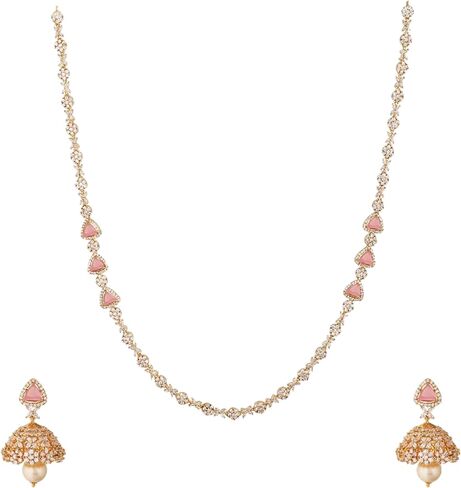 Tarinika Antique Gold Plated Ahaana Long Necklace مع تصميم الأزهار - مجموعات المجوهرات الهندية للنساء | مثالي للمناسبات العرقية | قلادة جنوب الهند التقليدية | ضمان سنة واحدة* in Kuwait