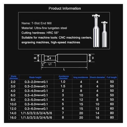 TLVFRTGYN كربيد T فتحة نهاية مطحنة لمعدن الألومنيوم النحاس 8-16 مم (10X0.8XD10X60L) in Kuwait