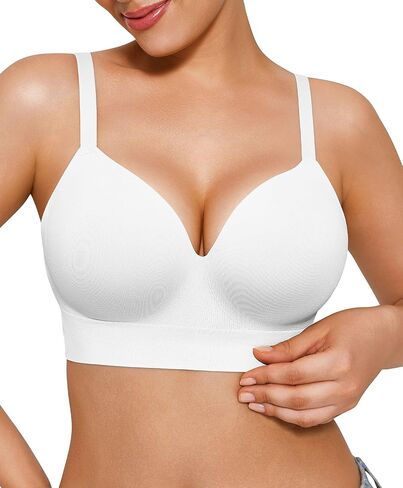 Popilush Push Up Bras for Women Full Coverage Wireless Bras with Support and Lift Skin in Saudi Arabia