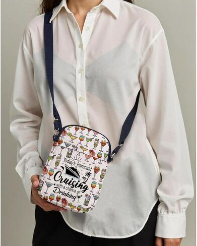 MAOFAED Cruising Crossbody Bag, Cruising Gift, Friend Cruise Gift, Today’s Forecast Cruising With A Chance Of Drinking in Saudi Arabia