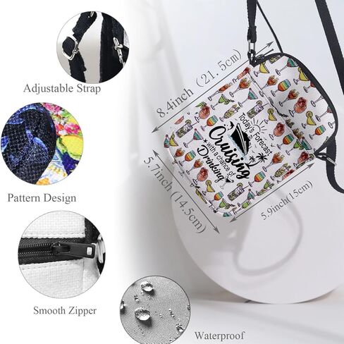 MAOFAED Cruising Crossbody Bag, Cruising Gift, Friend Cruise Gift, Today’s Forecast Cruising With A Chance Of Drinking in Saudi Arabia