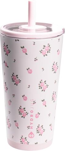 HydroJug Everyday Tumbler 14 oz – Ceramic-Lined Insulated Tumbler with Straw and Soft-Touch Lid, Cup Holder Friendly, Double-Wall Vacuum Insulation, Reusable Travel Cup – Alumni Red in Saudi Arabia