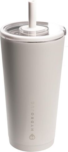 HydroJug Everyday Tumbler 14 oz – Ceramic-Lined Insulated Tumbler with Straw and Soft-Touch Lid, Cup Holder Friendly, Double-Wall Vacuum Insulation, Reusable Travel Cup – Alumni Red in Saudi Arabia