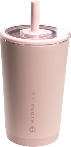 HydroJug Everyday Tumbler 14 oz – Ceramic-Lined Insulated Tumbler with Straw and Soft-Touch Lid, Cup Holder Friendly, Double-Wall Vacuum Insulation, Reusable Travel Cup – Alumni Red in Saudi Arabia