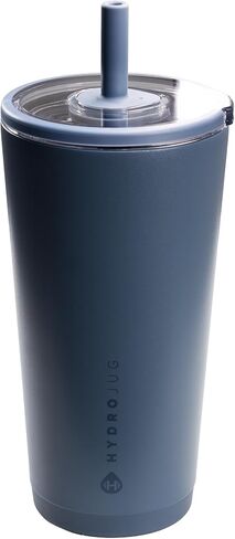 HydroJug Everyday Tumbler 14 oz – Ceramic-Lined Insulated Tumbler with Straw and Soft-Touch Lid, Cup Holder Friendly, Double-Wall Vacuum Insulation, Reusable Travel Cup – Alumni Red in Saudi Arabia
