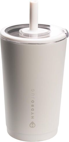 HydroJug Everyday Tumbler 14 oz – Ceramic-Lined Insulated Tumbler with Straw and Soft-Touch Lid, Cup Holder Friendly, Double-Wall Vacuum Insulation, Reusable Travel Cup – Alumni Red in Saudi Arabia