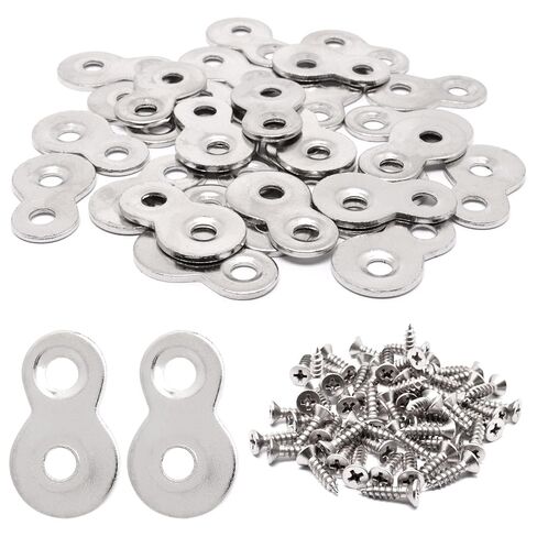 S SYDIEN 30 PCS Figure 8 Fastener with Screws, Heavy Duty Table Top Fasteners Hardware, Desk Top Fastener for Wood Chair Table Top Repair, Black in Saudi Arabia