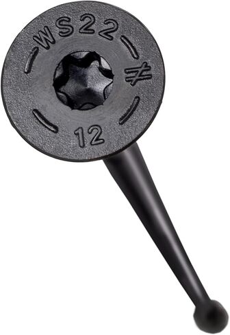 Simpson Strong-Tie SDWS221200 Strong-Drive SDWS Timber Screws (Interior Grade), 0.220 Inch x 12 Inch, E-Coating, Low Profile Head, Sawtooth Point, Black (Pack of 250) in Saudi Arabia