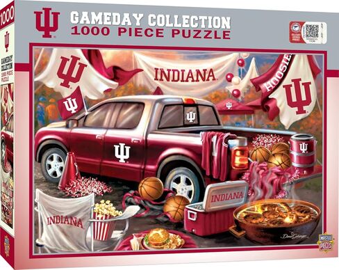 أحجية الصور المقطوعة 1000 قطعة من Masterpieces للبالغين - NCAA Indiana Hoosiers Gameday - 19.25 بوصة × 26.75 بوصة in Saudi Arabia