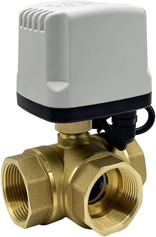 1/2 3/4 1 2 Inch Three Way Motorized Ball Valve Brass Electric Wire Two Control 1Pcs(T TYPE_12VDC_CR04) in Saudi Arabia