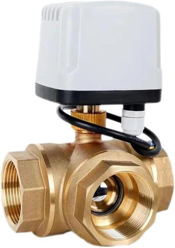 1/2 3/4 1 2 Inch Three Way Motorized Ball Valve Brass Electric Wire Two Control 1Pcs(T TYPE_12VDC_CR04) in Saudi Arabia