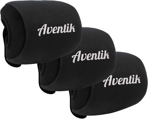 Aventik Neoprene Fishing Reel Cover Round Baitcasting Trolling Reels Cover Durable Soft Protection in Kuwait