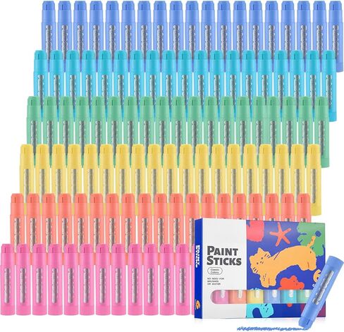 20 مجموعة من أعقاب طلاء منغاري للأطفال والطالب 120 PCS 6 ألوان كلاسيكية قابلة للتجفيف سريع للفنون الصلبة صلبات منغرة الطلاء عصا الحرف الكبرى للأطفال in Saudi Arabia