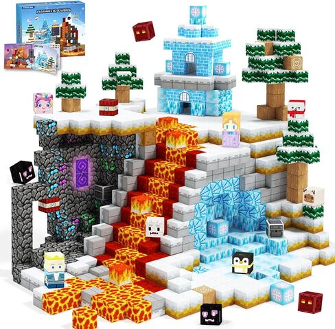 Magnetic Blocks-100PCS Magnetic Building Blocks, Magnet Toys Kids Build Cubes, Upgraded Sensroy Toys & Games, Christmas Birthday Gifts for Boys & Girls Ages 3+ in Saudi Arabia