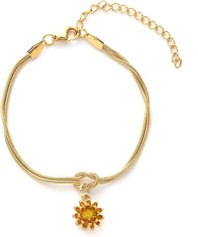 Personalized Birthstone Bracelet for Women – Dainty Custom Birth Flower Jewelry – Elegant Gift with Birthstone Choice – Thoughtful Keepsake for Special Occasions in Saudi Arabia