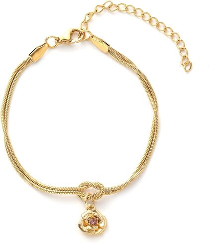 Personalized Birthstone Bracelet for Women – Dainty Custom Birth Flower Jewelry – Elegant Gift with Birthstone Choice – Thoughtful Keepsake for Special Occasions in Saudi Arabia