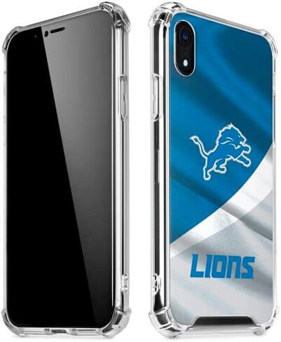 Skinit Clear Phone Case Compatible with iPhone XR - Officially Licensed NFL Detroit Lions Design in Saudi Arabia