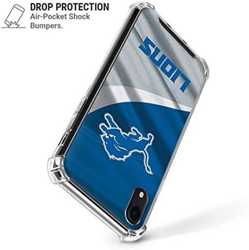 Skinit Clear Phone Case Compatible with iPhone XR - Officially Licensed NFL Detroit Lions Design in Saudi Arabia