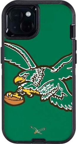 Skinit Decal Phone Skin Compatible with OtterBox Defender iPhone 15 Plus - Officially Licensed NFL Philadelphia Eagles Retro Logo Design in Saudi Arabia