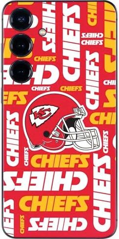 Skinit Decal Phone Skin Compatible with Galaxy S25 - Officially Licensed NFL Kansas City Chiefs Design in Saudi Arabia