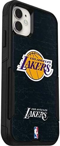 Skinit Decal Skin Compatible with OtterBox Commuter iPhone 11 - Officially Licensed NBA Los Angeles Lakers Black Primary Logo Design in Saudi Arabia