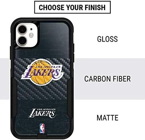 Skinit Decal Skin Compatible with OtterBox Commuter iPhone 11 - Officially Licensed NBA Los Angeles Lakers Black Primary Logo Design in Saudi Arabia