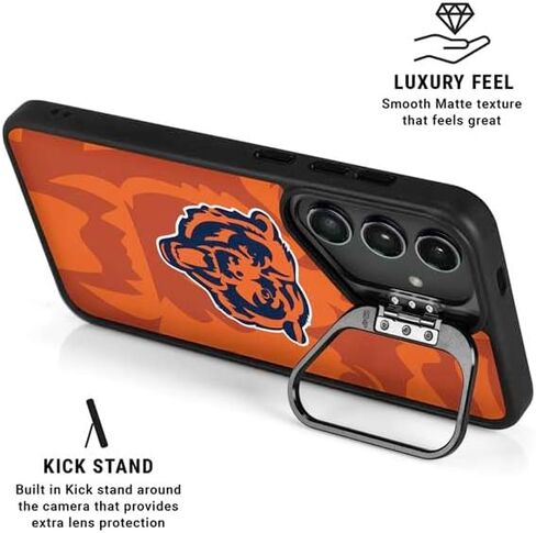 حافظة هاتف Skinit Kickstand متوافقة مع هاتف Galaxy S24 Ultra - تصميم مزدوج الرؤية مرخص رسميًا من NFL Chicago Bears in Saudi Arabia