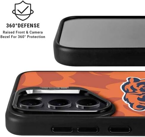 حافظة هاتف Skinit Kickstand متوافقة مع هاتف Galaxy S24 Ultra - تصميم مزدوج الرؤية مرخص رسميًا من NFL Chicago Bears in Saudi Arabia