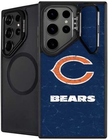 حافظة هاتف Skinit Kickstand متوافقة مع هاتف Galaxy S24 Ultra - تصميم مزدوج الرؤية مرخص رسميًا من NFL Chicago Bears in Saudi Arabia