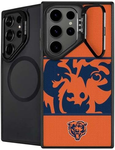 حافظة هاتف Skinit Kickstand متوافقة مع هاتف Galaxy S24 Ultra - تصميم مزدوج الرؤية مرخص رسميًا من NFL Chicago Bears in Saudi Arabia