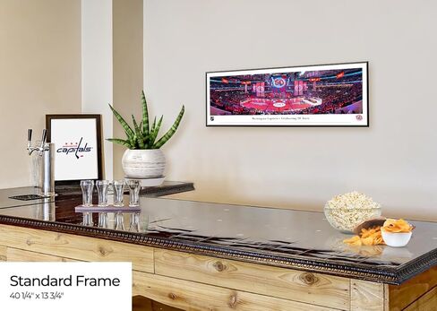 Washington Capitals, 50th Anniversary - Standard Framed Print by Blakeway Panoramas (40.25"W x 13.75"H) in Saudi Arabia
