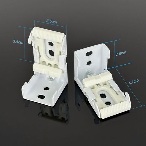 دعامات ستائر رومانية شديدة التحمل (عبوة من 4 قطع) - حاملات ظلال نافذة قابلة للتعديل للستائر والظلال الرومانية - دعم أجهزة الستارة سهلة التركيب مقاس 7/8 بوصة (22 مم) in Kuwait