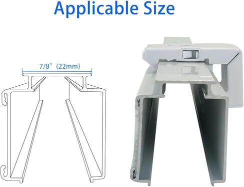 دعامات ستائر رومانية شديدة التحمل (عبوة من 4 قطع) - حاملات ظلال نافذة قابلة للتعديل للستائر والظلال الرومانية - دعم أجهزة الستارة سهلة التركيب مقاس 7/8 بوصة (22 مم) in Kuwait