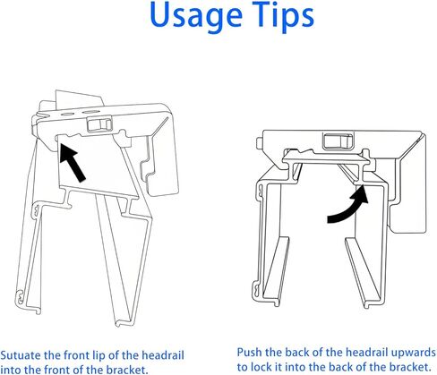 دعامات ستائر رومانية شديدة التحمل (عبوة من 4 قطع) - حاملات ظلال نافذة قابلة للتعديل للستائر والظلال الرومانية - دعم أجهزة الستارة سهلة التركيب مقاس 7/8 بوصة (22 مم) in Kuwait