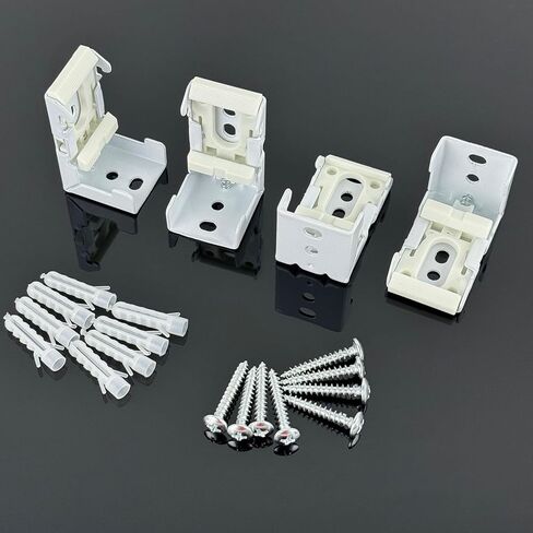 دعامات ستائر رومانية شديدة التحمل (عبوة من 4 قطع) - حاملات ظلال نافذة قابلة للتعديل للستائر والظلال الرومانية - دعم أجهزة الستارة سهلة التركيب مقاس 7/8 بوصة (22 مم) in Kuwait