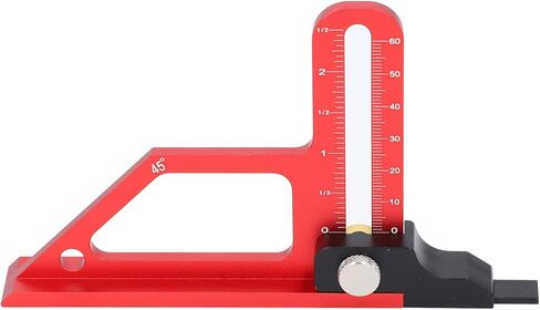 Table Saw Depth Aluminum Alloy Metric Inch Scales 0-60mm Measuring Tool for Woodworking Enthusiasts in Saudi Arabia