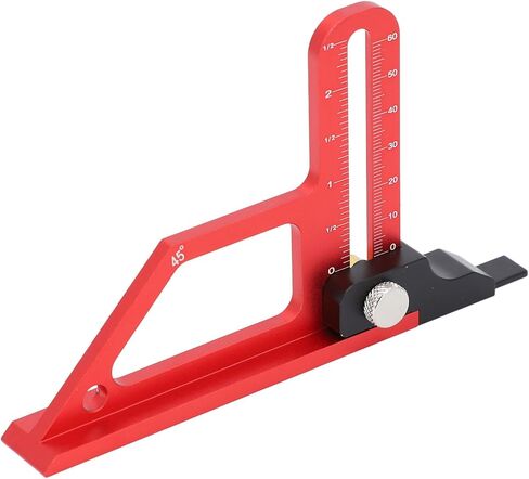 Table Saw Depth Aluminum Alloy Metric Inch Scales 0-60mm Measuring Tool for Woodworking Enthusiasts in Saudi Arabia