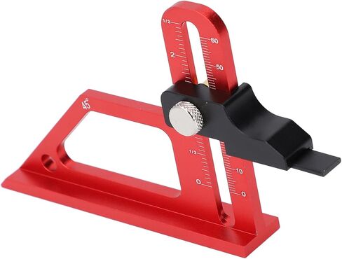 Table Saw Depth Aluminum Alloy Metric Inch Scales 0-60mm Measuring Tool for Woodworking Enthusiasts in Saudi Arabia