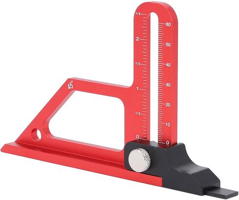 Table Saw Depth Aluminum Alloy Metric Inch Scales 0-60mm Measuring Tool for Woodworking Enthusiasts in Saudi Arabia