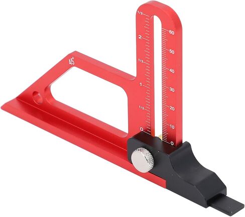 Table Saw Depth Aluminum Alloy Metric Inch Scales 0-60mm Measuring Tool for Woodworking Enthusiasts in Saudi Arabia