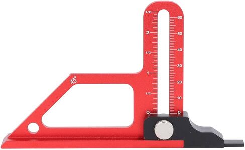 Table Saw Depth Aluminum Alloy Metric Inch Scales 0-60mm Measuring Tool for Woodworking Enthusiasts in Saudi Arabia