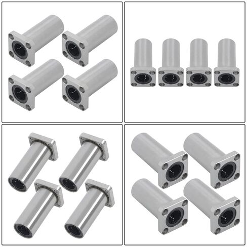 findmall LMK20LUU Linear Ball Bearing with Square Flange 20mm ID 32mm OD 80mm Length Steel Cage - Premium Linear Motion Bearing for 3D Printers, CNC Routers in Saudi Arabia