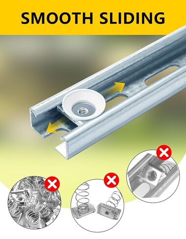 SIHAI 30-Pack 1/4"-20 Strut-Channel Cone Nuts, Position-Exact for Easy Installation, Corrosion-Resistant Zinc Plated, for Electrical & Mechanical Strut Channels in Kuwait